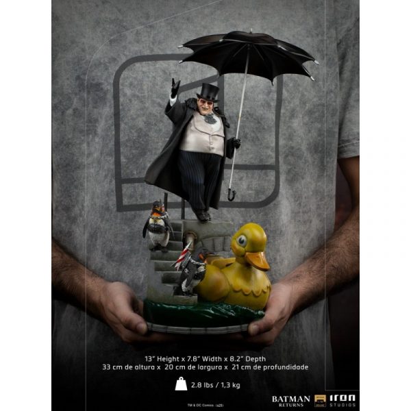 estatua penguin deluxe iron studios batman vuelve tim burton 2